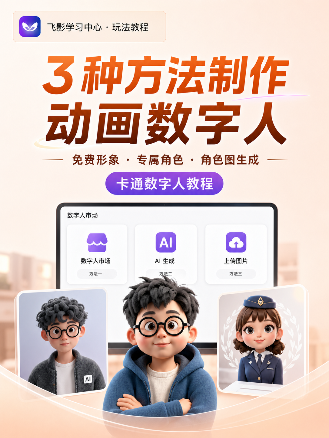 3 种方法快速制作动画数字人