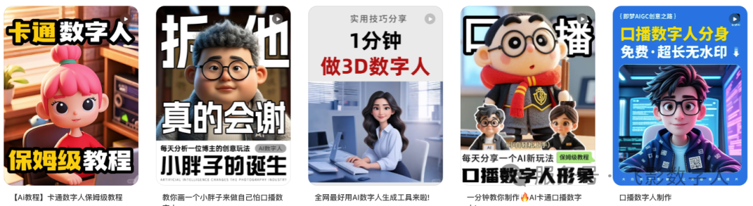 热门卡通数字人内容案例