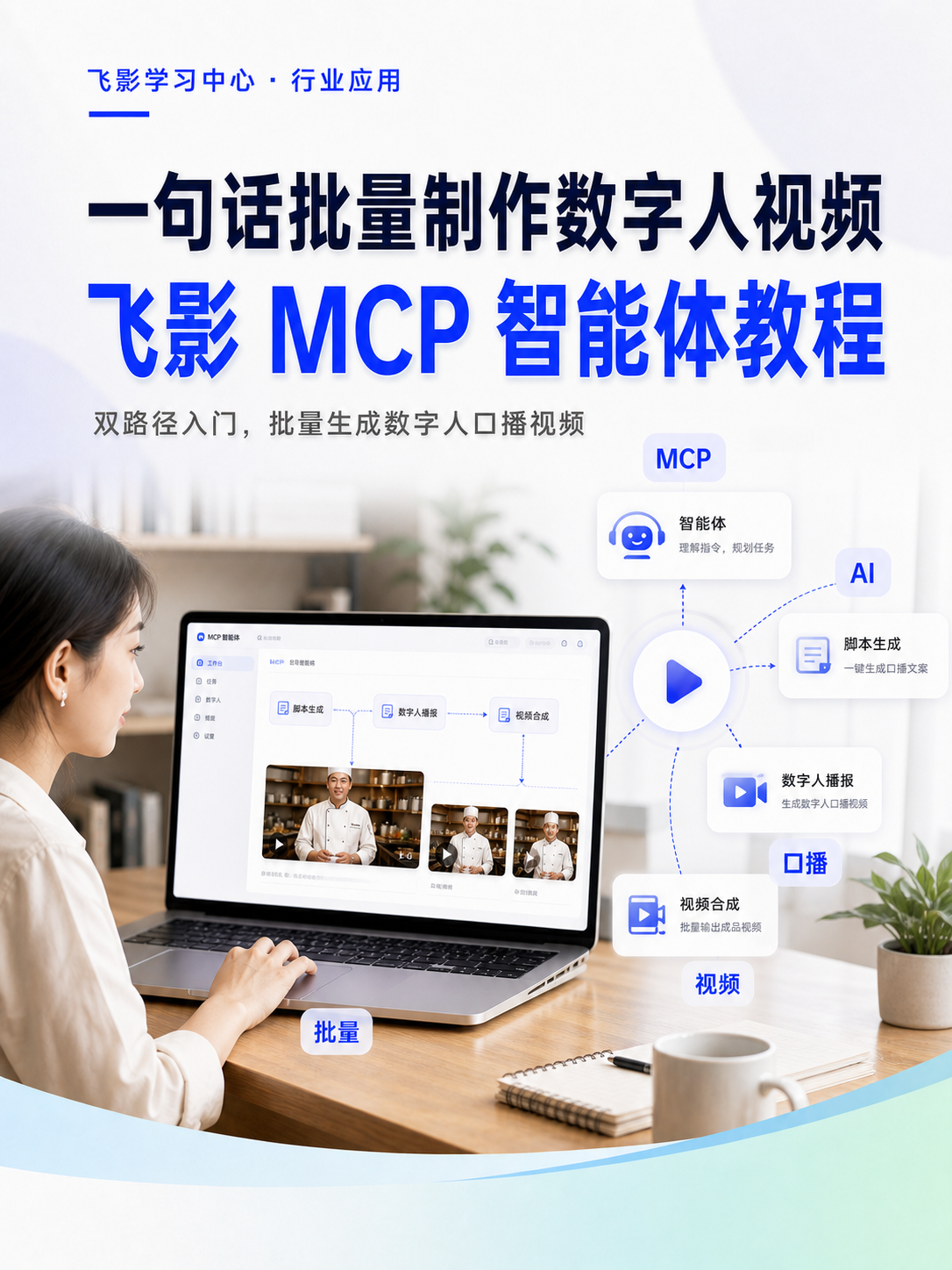 一句话批量制作数字人口播视频的 MCP